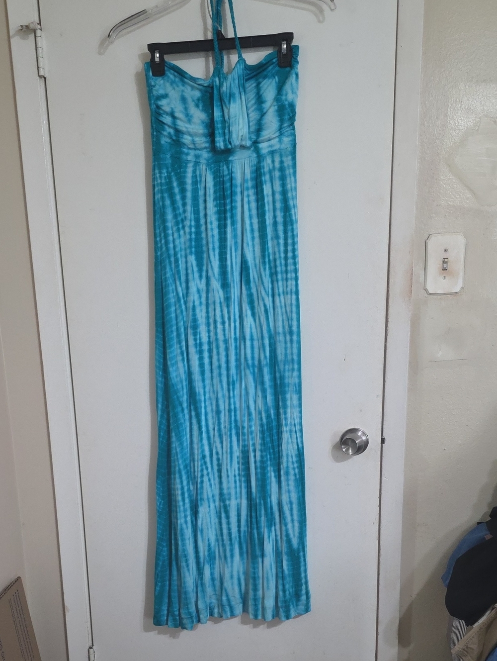 a.n.a‎ Turquoise Tie Dye Maxi Dress Strapless Flowing Summer Beach Wear Boho - Picture 8 of 8